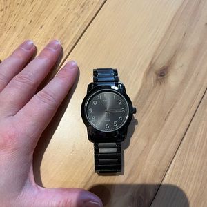 Timex watch black with stretchy metal band